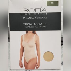 Sofia by Sofia Vergara Thong Bodysuit - Cream
